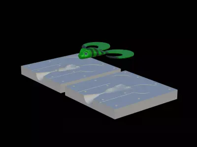 Am bait frog 10cm twister form for predator fishing Free 3D print model