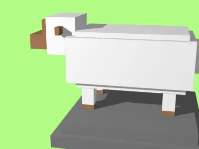 VOXEL SHEEP - MODEL 11 Low-poly 3D model