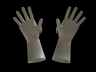 HIE Clean Hand Armor D180423 3D model