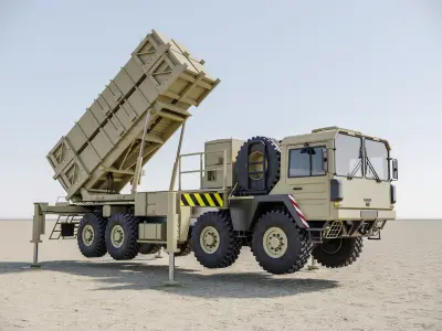 Rocket launcher MAN KAT MIM-104 Patriot 3D model