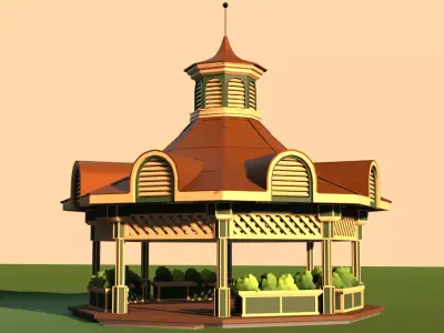 Cartoon Gazebo 3D model