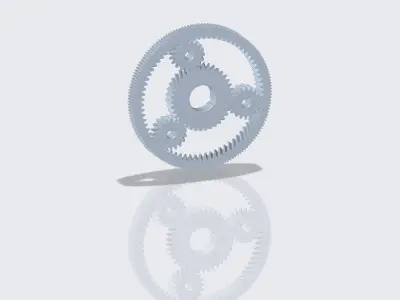 Planetary gear Low-poly 3D model