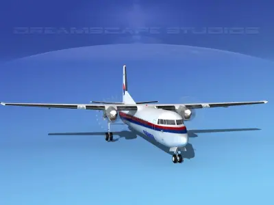 Fokker F-60 Malaysia 3D model