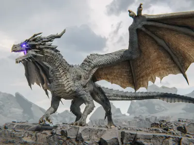 Ancient Dragon  Low-poly 3D model