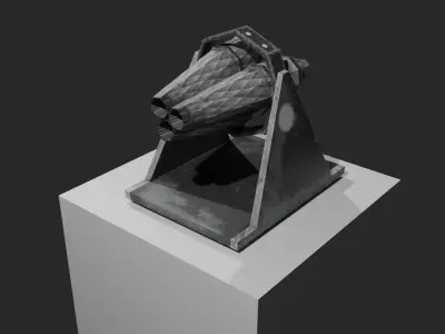 Cannon pack Free low-poly 3D model