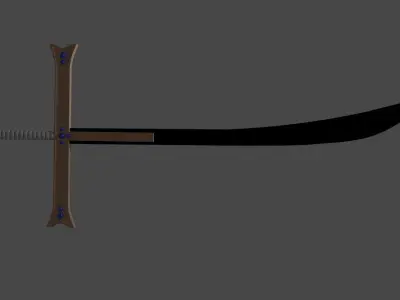  One Piece Mihawk sword Kokuto Yoru Free low-poly 3D model