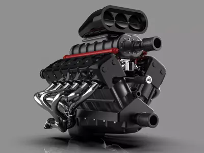 v12 engine 3D model