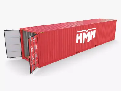 40ft Shipping Container HMM v2 3D model
