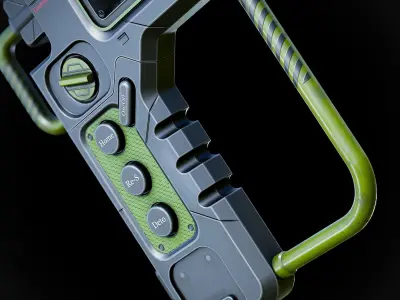 Sci-fi Controller V8 Low-poly 3D model