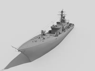 destroyer ship 3D model