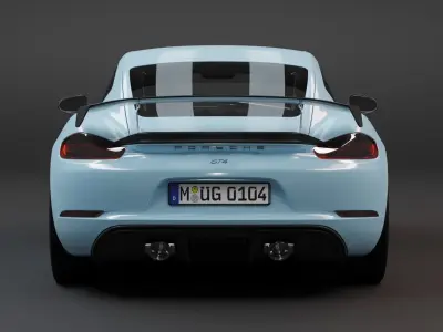 Porsche 718 Cayman GT4 Free 3D model
