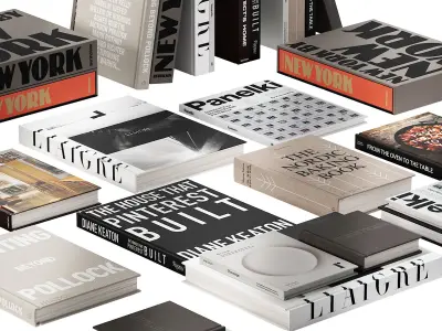 213 decorative books set 22 gold collection PART 3 3D model