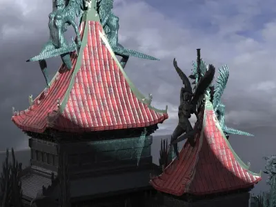 Dragon temple 4 3D model