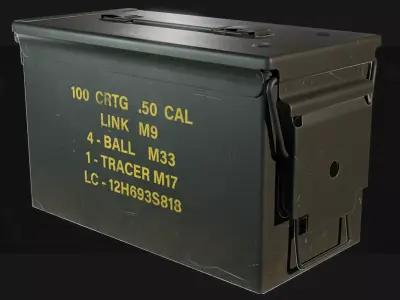 50 Cal Ammo Box Low-poly 3D model