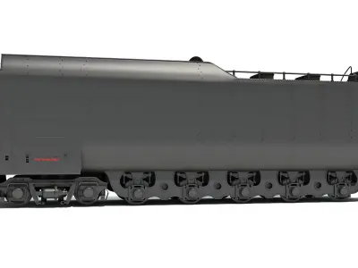 Steam Train Coal Tender Car 3D model