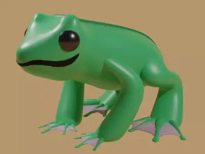 Cute Frog lv3 3D model