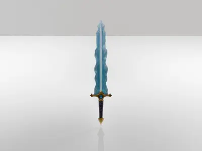 Fantasy Crystal Sword - Premium 3D Model 3D model