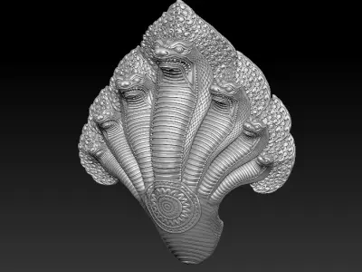 Angkor Naga snake statue Dragon Cambodia Naga 3D print model 3D print model