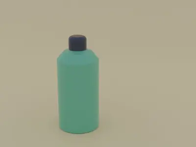 Water bottle cartoon Free low-poly 3D model