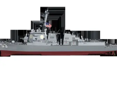 Arleigh Burke class destroyer Burke class 3D model