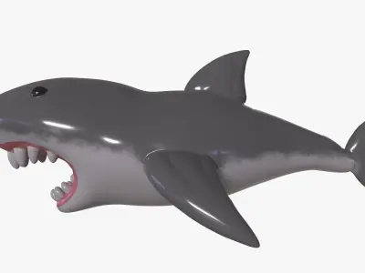 Inflatable Shark Low-poly 3D model