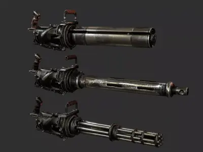 Heavy Mutant Machine Gun Low-poly 3D model