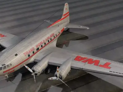 Boeing B-307 Stratoliner - Boeing C-75 3D model