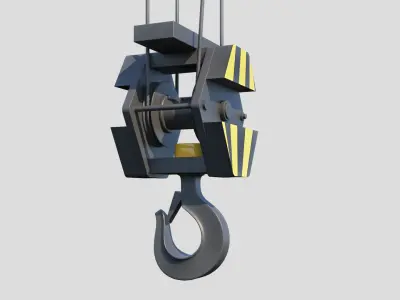 Crane Hook 3D model 3D model