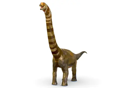 Dinosaur Puert Lowpoly Art Style Animal Low-poly 3D model