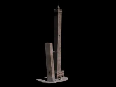 Towers of Bologna 3D model