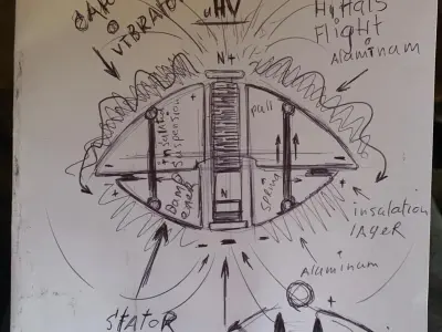 Dual Toroidal Solenoid - Micro Compression Lifter - Concept 3D model