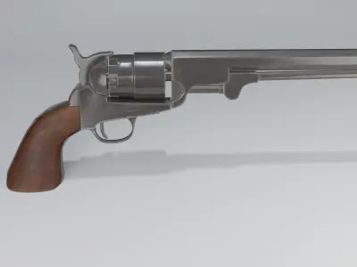 Navy Revolver Free low-poly 3D model