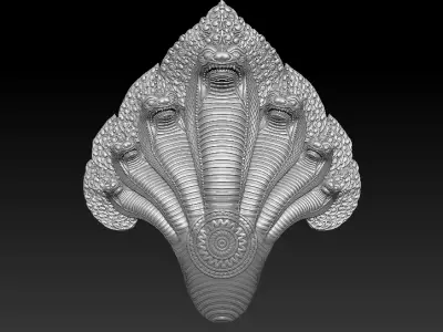 Angkor Naga snake statue Dragon Cambodia Naga 3D print model 3D print model