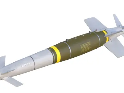 SPICE-2000 Guided Bomb Low-poly 3D model