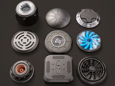 Sci Fi Kitbash 3D model