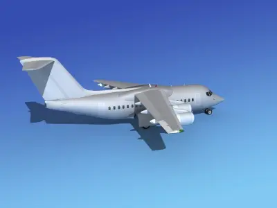 BAe 146-100 Bare Metal 3D model