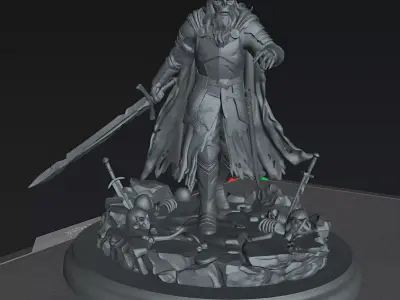 Phantom King Wraith Dark Fantasy Resin Miniature STL 3D print model