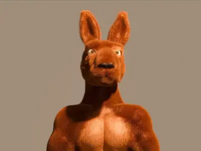 Muscular Kangaroo 3D model