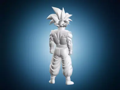 Super Saiyan Anime Fighter Miniature 3D print model