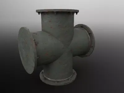 Juncao metal cross Free low-poly 3D model