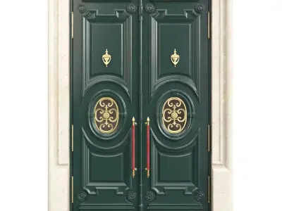 Entrance classic door 118 3D model