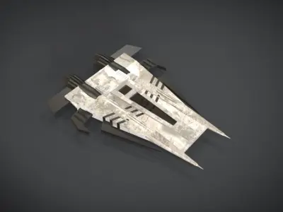 Spaceship Star trek Low-poly 3D model