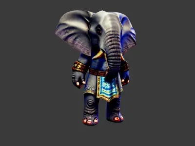 Elephant Man Low-poly 3D model