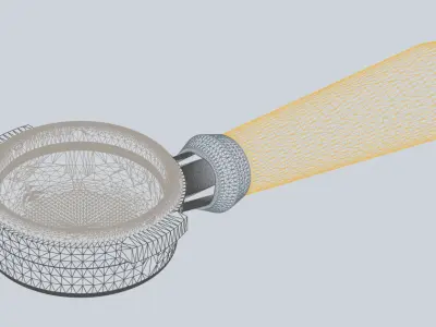 Coffee-Portafilter Low-poly 3D model