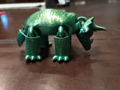 Triceratops - flexi fidget toy 3D print model