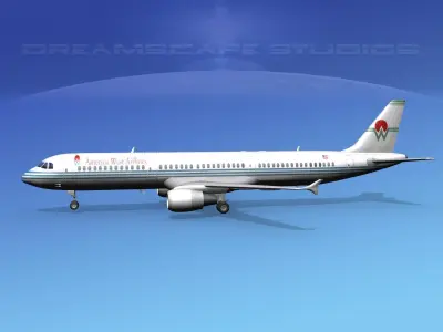 Airbus A321 America West Airlines 3D model