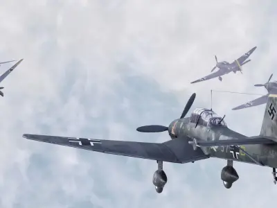 Junkers Ju 87 stuka fraulein woman design 3D model