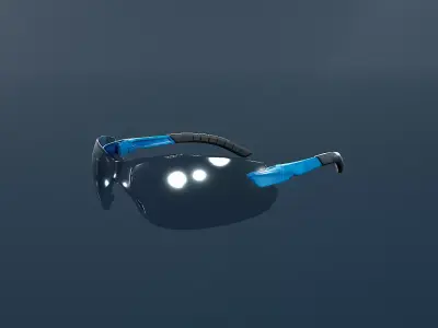 3M Glasses Low-poly 3D model