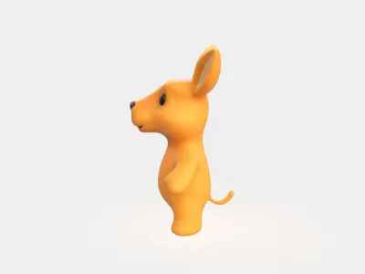 Little animal baby - Kangaroo cute - Character026 Low-poly 3D model