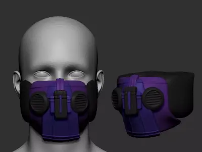 helmet high poly sculpt 3d printable ver 7 3D model 3D model